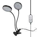 Miniatyrbillede 7 af 8: Plantevækstlys Timing 5 dæmpbare niveauer Vandtæt Dobbelthoved 30W USB-drevet LED plantelampe med klipsbase