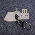 Miniatyrbillede 5 af 8: Tape Binder Sytilbehør i Rustfrit Stål 4 Folder Korrosionsbestandig Holdbar (40mm)