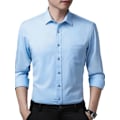 Pikkukuva 1 / 4: Miehet Slim Fit Taivaansininen Napitettu Pukeutumispaita