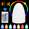Miniatyrbilde 5 av 8: USB-lading LED Egg Nattlampe Fjernkontroll 16 RGB Farge Øyebeskyttelse Bordlys for hotellrom (10x15CM (Lading)