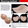 Miniatyrbilde 4 av 7: 1 par Kvinner Bryst Push Up Pads Silikon BH Setter Bryst Cover Klistremerke Pads