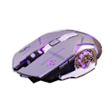 Miniatyrbillede 1 af 8: Genopladelig X8 trådløs spilmus Lydløs LED-baggrundsbelyst USB 1800DPI Optisk Ergonomisk Gaming-mus