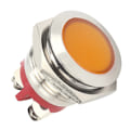 Miniatyrbillede 8 af 8: 0,6 tommer LED-indikator, klart signallys, flammehæmmende base, IP66 vandtæt, universel (gul)