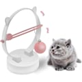 Miniatyrbillede 1 af 5: Interaktive Indendørs Kattelegetøj - Automatisk Kinetisk Sving - Elektronisk Legetøj, Fjer - Til Katte (Pink)