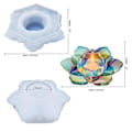 Miniatyrbild 5 av 5: Lotus Tealight Ljusstakehållare - Set om 2, Resinform för Blomljusstake Epoxi Gjutning, DIY Smyckeskrin, Prydnadsbehållare, Godisask