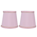 Miniatyrbillede 1 af 8: 2 STK E14 lampeskærm i europæisk stil Pink lampeskærm til lysekrone bordvæglamper til hjemmet