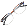 Pikkukuva 8 / 8: Leopard Print Frame Vanhusten lukulasit Teräväpiirtolukulasit Silmälasit (+225)