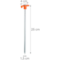 Pikkukuva 4 / 5: Sarja 10 oranssia 25 cm:n galvanoitua kovaa lattia-ankkuria ja -tolppia