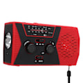 Miniatyrbild 4 av 8: Vevradio med handvev, vattentät AM FM WB nödradio 2,7 till 4,2V väderlarm solcellsradio för utomhusnöd