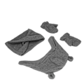 Miniatyrbillede 2 af 8: Sød babyhue handsker tørklæde sæt polyester fiber dobbelt lag holder varm vinterhue handsker tørklæde