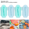 Miniatyrbillede 5 af 6: 4 Stk Strikkefingerbøl Værktøj Plast Fingerguides Sweater Uld Garn Sytilbehør