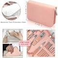 Miniatyrbild 5 av 5: Manikyrset Nagelknipsare Kit För Kvinnor & Män 18 i 1 Professionell Rostfritt Stål Pedikyr Vård Verktyg Kit Nagel Klippare Set Sax Grooming Kit Med B