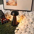 Miniatyrbilde 3 av 5: LED Oppladbar Sopp Bordlampe Skrivebords Nattbordslampe for Barnerom Søt Sengetids Berøringskontroll Lampe A