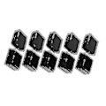 Miniatyrbilde 2 av 2: 20 Stykker Plast Firkantrør Koblingshette Plugghette 40 Mm X 40 Mm Svart
