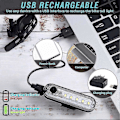 Pikkukuva 3 / 5: 2 kpl USB Ladattava LED Pyörän Takavalo Kirkas 4 Tilaa Takapyörän Valo Vedenpitävä Pyörän Takavalo ,