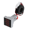 Miniatyrbild 6 av 8: Digital strömmätare Matt panel Amperemeter Signalindikatorlampa AC 220V AD16‑22FSARed