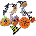 Pikkukuva 4 / 5: Halloween-puunapit - Uutuuskokoelma DIY- käsitöihin, leikekirjoihin, ompeluun, korttien tekoon ja paljon muuhun