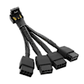 Pikkukuva 1 / 5: 4x8pin Pci-e - 16pin (12+4) Pci-e 5.0 12vhpwr -liitin 90 asteen kulma 15cm