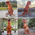 Miniatyrbilde 5 av 5: Oppblåsbart kostyme for voksen dinosaur