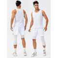 Miniatyrbild 3 av 5: Andningsbara Vita Basketbolltights för Män - Enbens Fitness Träningstights