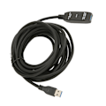 Miniatyrbillede 4 af 8: USB 3.0 forlængerkabel sort 16,4 fod 5 Gbit pr. sek. han til hun USB aktiv USB forlængerledning til hub mus tastatur