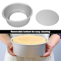Miniatyrbilde 8 av 8: Anodisert aluminiumlegering avtakbar bunnform rund form kakeform DIY baketilbehør
