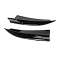 Miniatyrbillede 6 af 8: 2 stk. bagkofanger side diffuser venstre højre til Benz C-klasse Coupe C205 AMG Line C43 C63 2015 til 2021 blank sort
