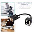 Miniatyrbilde 2 av 5: VGA til RJ45 Adapter Nettverkskabel til VGA Nettverkskabel Kobling Monitor til Nettverkskabel Kobling