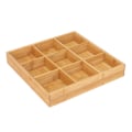 Miniatyrbilde 2 av 8: Snackserveringsbrett i bambus, malingsfri, trygt, miljøvennlig, delt serveringsbeholder for tørket frukt, 9 rom