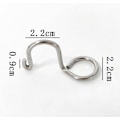 Miniatyrbillede 2 af 5: 45 stk. Tøjbøjleforbindelseskroge Metalbøjleforlængerkroge Mini Kaskadebøjlekrog Metal Tøjbøjleforlængerclips til Fløjl Plast Wo