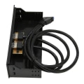 Miniatyrbild 6 av 8: 5,25-tums frontpanel 2-portars USB port Optisk enhet Frontpanel USB 3.0 till 19-stifts metall optisk enhetsfack för PC Case