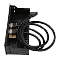 Miniatyrbillede 6 af 8: 5,25 tommer frontpanel 2-ports USB-port Optisk drev Frontpanel USB 3,0 til 19 ben metal optisk drevbås til pc-computertaske