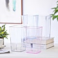 Miniatyrbillede 2 af 2: 1 stk. akryl transparent blomsterspand blomsterbutik plastik transparent blomster vågnende blomsterspand husholdning (transparent pulver)