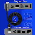 Pikkukuva 3 / 5: Teräväpiirto Pelivideon Kaappaus HDMI-yhteensopiva USB Type A / C Tulo Lähtö