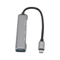 Miniatyrbild 6 av 8: USB C Hub 5 i 1 Plug and Play Typ C Hub Metall Elektronik Typ C Dockningsstation USB C Adapter för Windows för Linux Svart