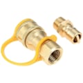 Miniatyrbillede 1 af 5: Gas Quick Connect Kit, Afbrydelsesstik med hanindsats