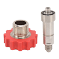Miniatyrbillede 8 af 8: CO2 gasflaske adapter i rustfrit stål, gaspåfyldningsadapter G5/8 til 7/16-20 port, rødt gear