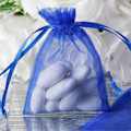 Miniatyrbilde 2 av 4: 100 stk. Organza Poser, Organza Gaveposer Smykkeposer, Lavendelposer for Smykker Gaver Godteri Bryllup-7x9cm Blå