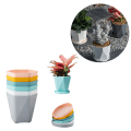 Miniatyrbillede 2 af 8: 6 stk. Plantepotte i plast til planter med fortykket bakke til indendørs og udendørs have