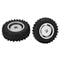 Pikkukuva 7 / 8: 2 kpl/setti 55 mm metalliset vanteet ja renkaat Axial SCX24 1/24 RC-autoon, hopeanväriset