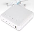 Miniatyrbillede 4 af 8: 4 Batteriporte + 2 USB-opladnings RC Drone-oplader til XIAOMI FIMI X8 SE-droner 100-240V Hvid US