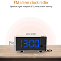 Miniatyrbild 4 av 4: Projektionsväckarklocka, Digital Klockradio med USB-laddare, 0-Dimmer Full Range, Dubbel Väckarklocka för Tunga Sovare, Snooze