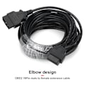 Miniatyrbillede 3 af 6: OBDII-forlængerkabeladapter 16-pin han-til-hun diagnostisk ledningsstik 10m/32.8ft