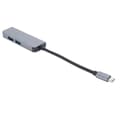 Miniatyrbilde 5 av 8: Multifunksjonell Type C Hub HDMI 2x USB3.0 Utgangsadapter Dockingstasjon Aluminiumslegering