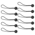 Miniatyrbillede 4 af 8: 10 stk. teltklips fastgørelseskugleklips kugle bungee-snore med elastisk snor til baldakintelt sort og hvid