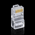 Miniatyrbilde 1 av 5: Pass Through Cat6 Ethernet-kontakt - 8P8C Modulær Plugg for Strandet og Solid Ethernet-kabel (200 Stykker)