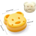 Miniatyrbilde 4 av 5: Bjørnformet Sandwichform Kutter, DIY Maker Kakekutterverktøy (3 Pakke)