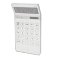Miniatyrbillede 8 af 8: Kalkulator Solcelledrevet Batteridrevet Transparent Store Taster LCD Display Kontor Kalkulator Hvid
