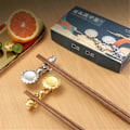 Miniatyrbilde 2 av 5: Chopsticks Holder Legering Retro Drage Chopsticks Rack, Gull 4 stk