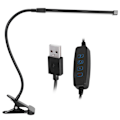Miniatyrbild 1 av 8: USB-driven LED-klämma lampa 3 färgtemperaturer Steglöst justerbara läslampor för sängkanten